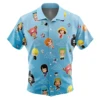 Chibi Strawhat Crew Pattern One PieceButton Up Hawaiian ShirtFashion Trend Breathable Loose Versatile Casual Sports Summer Men 1