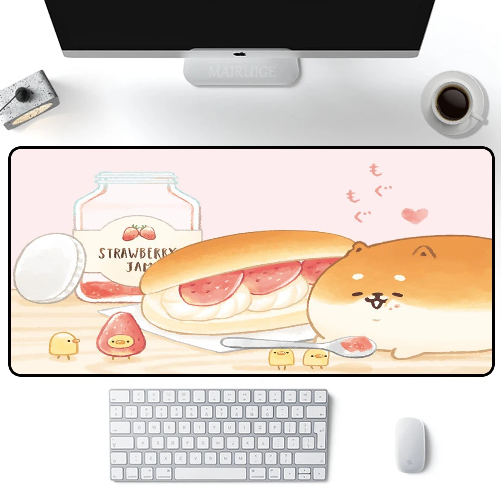 

Soft Fluffy Doggy Bread Mouse Mats Anime Mouse Pad Gamer Accessories Computer Mousepad Gaming Laptops Deskmat Table Mat Kawaii