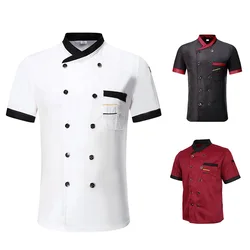 Unisex Chef Jacket Mens Chef Jacket Restaurant Kitchen Chef Uniform Restaurant Hotel Kitchen Cooking Clothes Catering Chef Shirt
