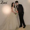 Zoci Elegant Sweetheart Korea A Line Wedding Dresses Photo Shoot Bow Ribbons Evening Dresses Customized Floor Length Bridal Gown 1