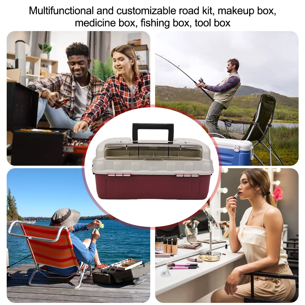 Fishing Barrel Box 4 Layer Multifunctional Fishing Lures Hook Box Foldable High-Capacity Durable Snap Design for Angler Supplies