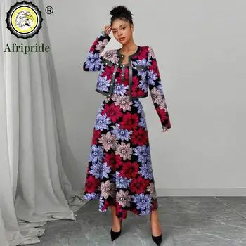Abiti africani per donna Blazer monopetto in PU e abiti a vita alta Set Abiti stampati Abbigliamento elegante per la festa 2526042 1