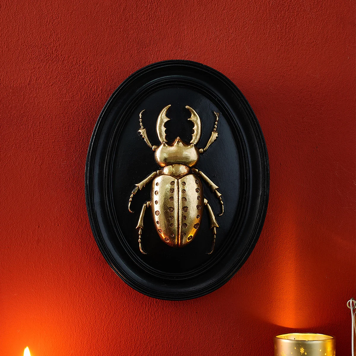 1PC, resin material golden beetle series pendant, suitable for insect party decoration