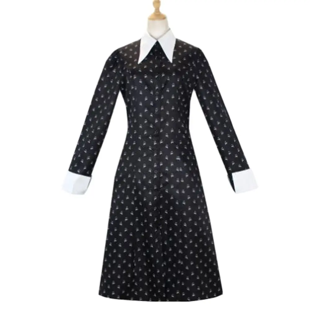 Wednesday Addams Girls Black Tulle Dress Wednesday Addams Cosplay Vestito Da Ballo Alla Moda Del Venerdì Addams Kids Dress Belt