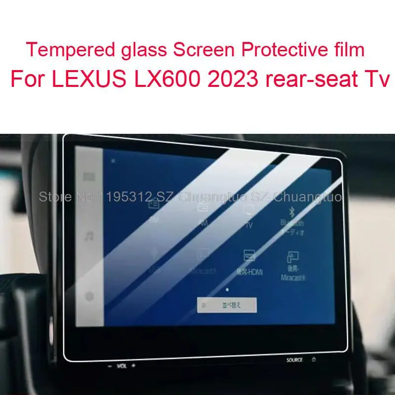 

Tempered glass Screen Protective film For LEXUS LX600 2023 rear-seat tv Back Seat TV Touchscreen anti-scratch accessories