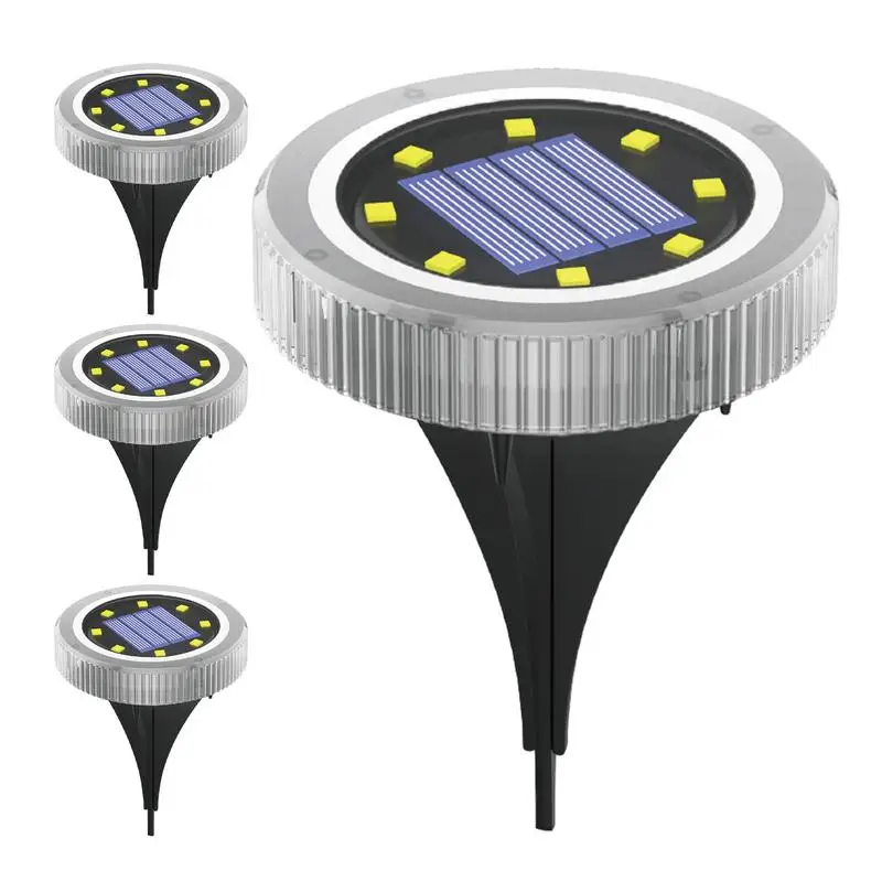 

Solar Ground Lights Outdoor Waterproof Garden Landscape Outdoor Solar Power Ground Light Lawn Disk Lights Garden Decoration Lamp