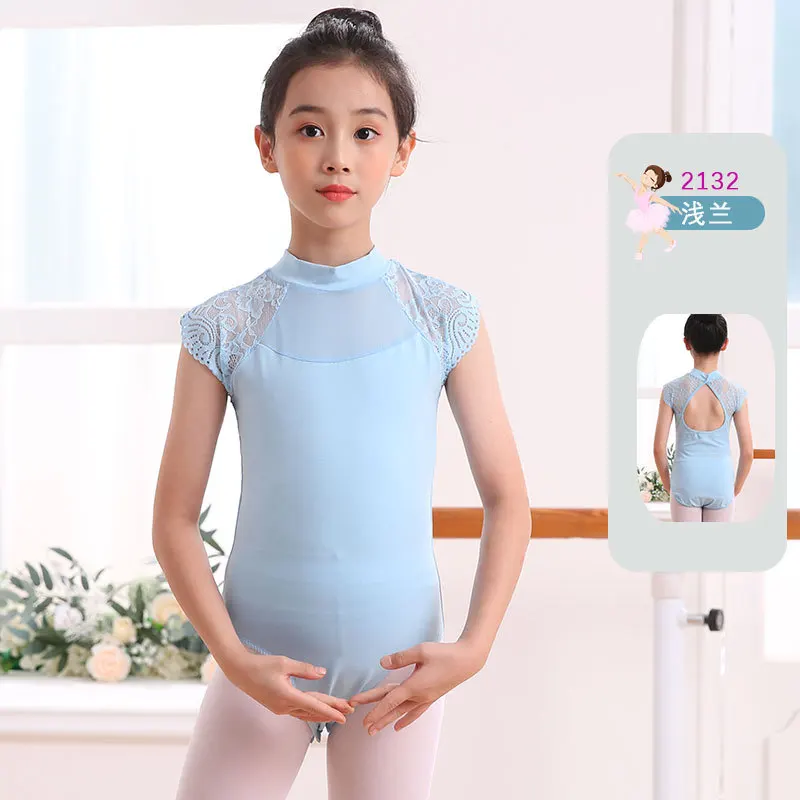 JXHJHBW Girl's Ballet Leotard For Dancing Short Sleeve Lace