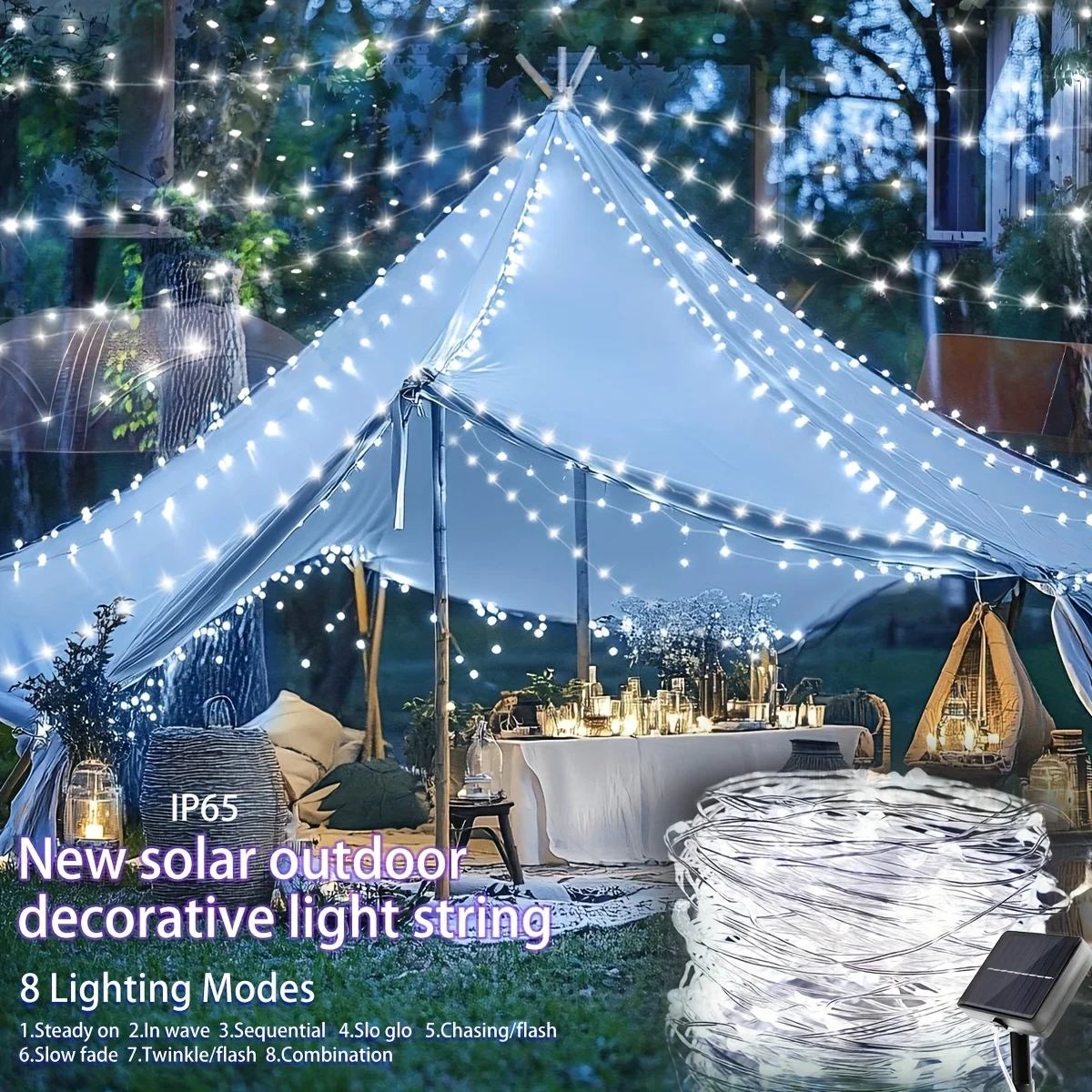 Solar-Powered LED Fairy Lights - Waterproof Outdoor Garden & Holiday Decor