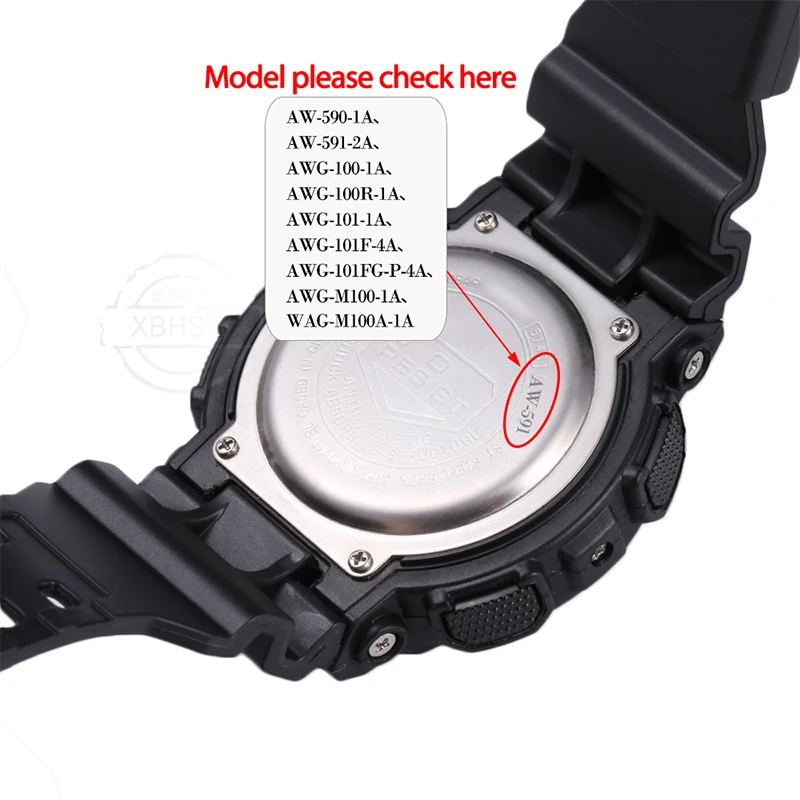 Men's Waterproof Resin Watchband - 16mm Rubber Strap Replacement Accessories