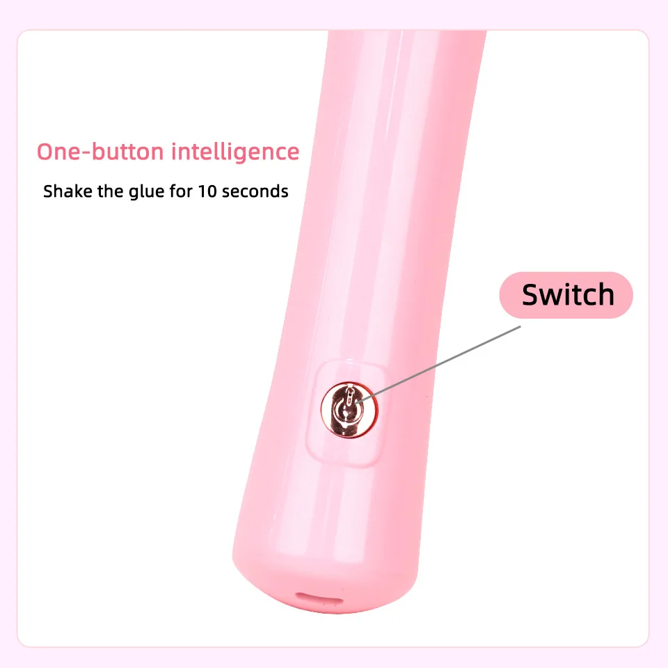 Portable Electric Glue Shaker - USB Rechargeable Liquid Mixing Device for Nail Polish, Tattoo Ink, and Lash Adhesive