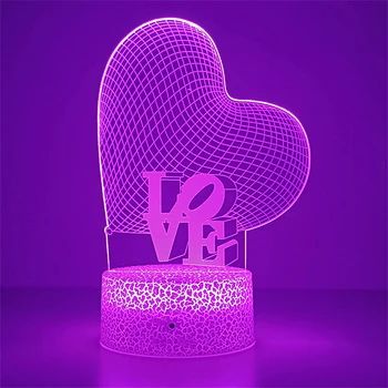 love lamp Romantic Night light USB Led Heart-Shaped 7