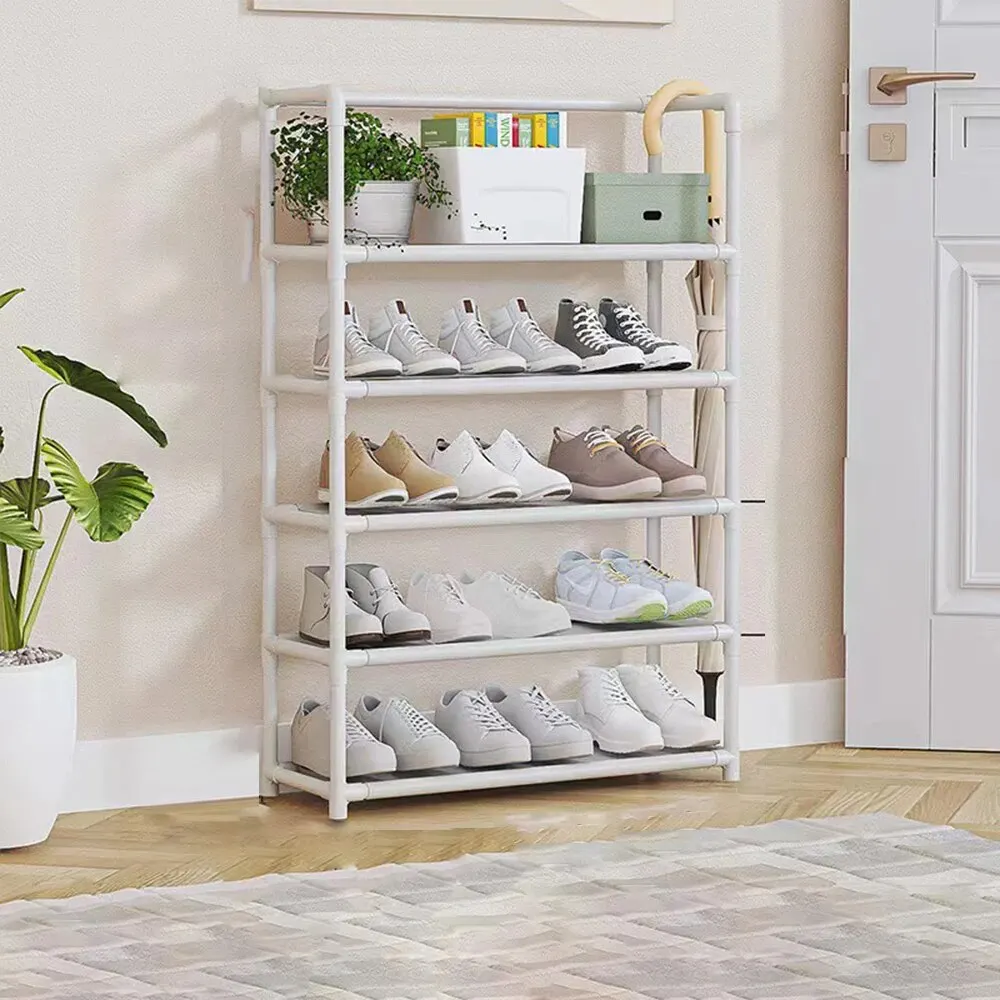 Five Layer Shoe Rack Large Capacity Simple Multi-Layer Armrest Shoe Rack Simple Dust-Proof Storage Dormitory shoe rack shoe organizer shoe cabinet