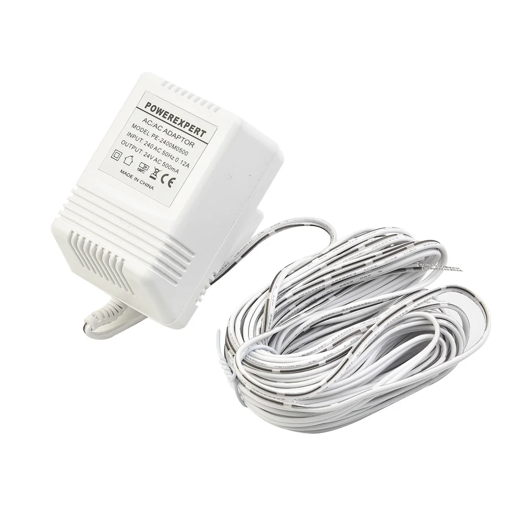 24V 500mA Video Doorbell Transformer Cable Camera Power Supply Adapter Charger For IP Intercom Ring Wireless Battery Hardware wireless doorbell