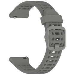 Silicone Sport Watch Wristband Replacement Strap - Soft and Durable Wrist Strap - 22mm COROS APEX Pro (Gray)