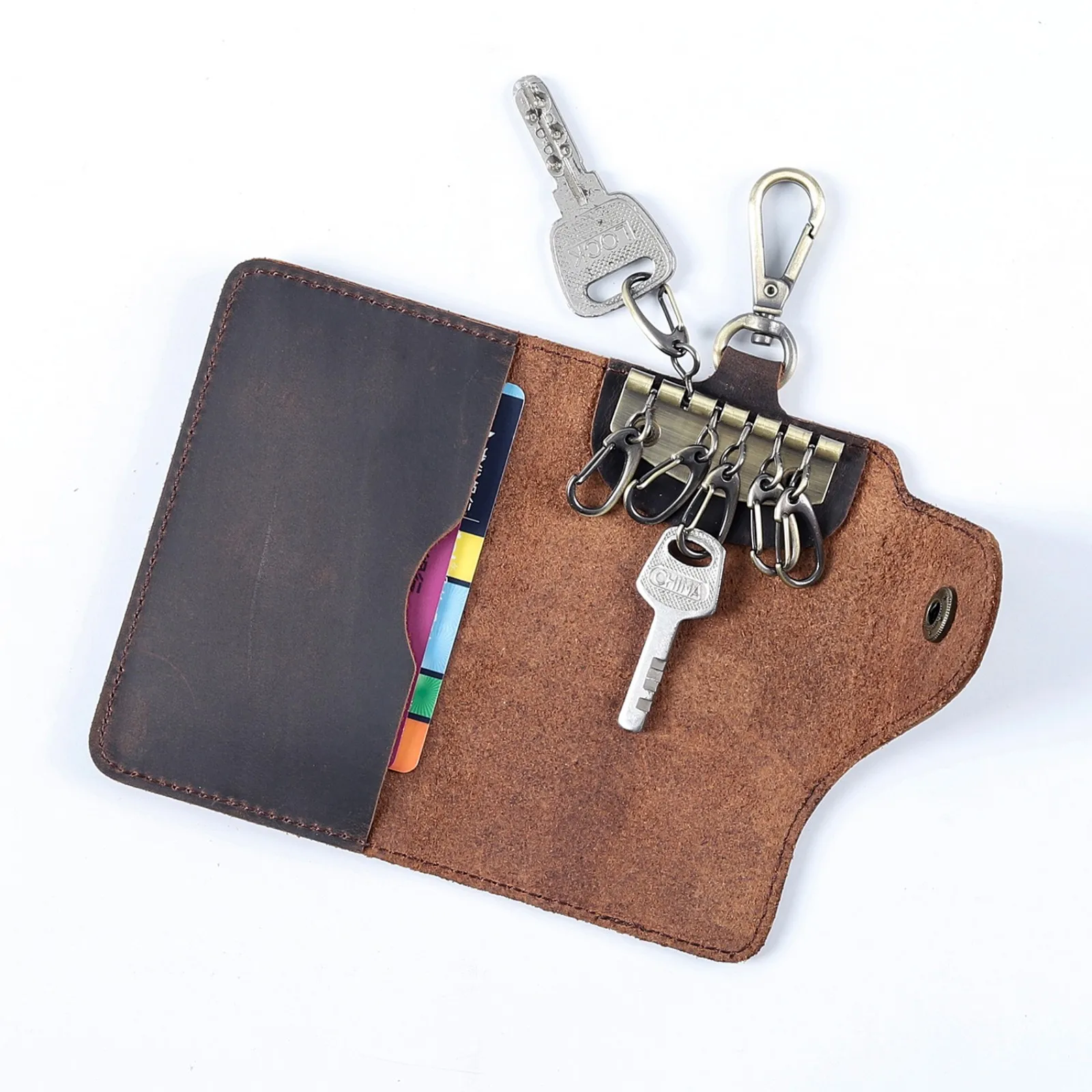 Premium Leather Multifunctional Key Organizer and Wallet