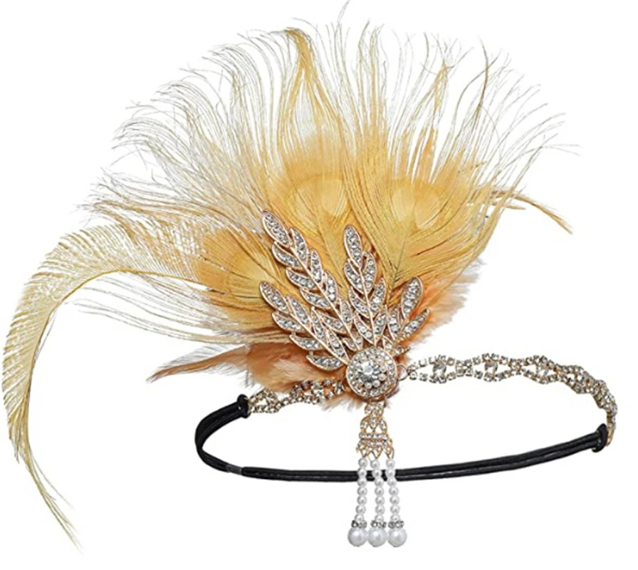 Fascinator da donna con piuma nera con clip per capelli da sposa