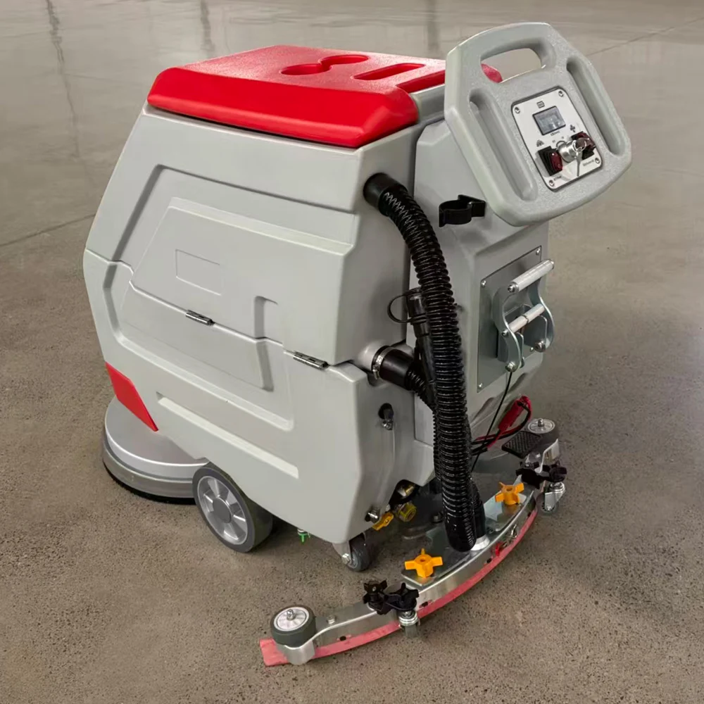 Professional Floor Sweeper Industrial Road Cleaning Washer Machine Walk-behind Floor Scrubber for Factory Workshop Supermarket - 5