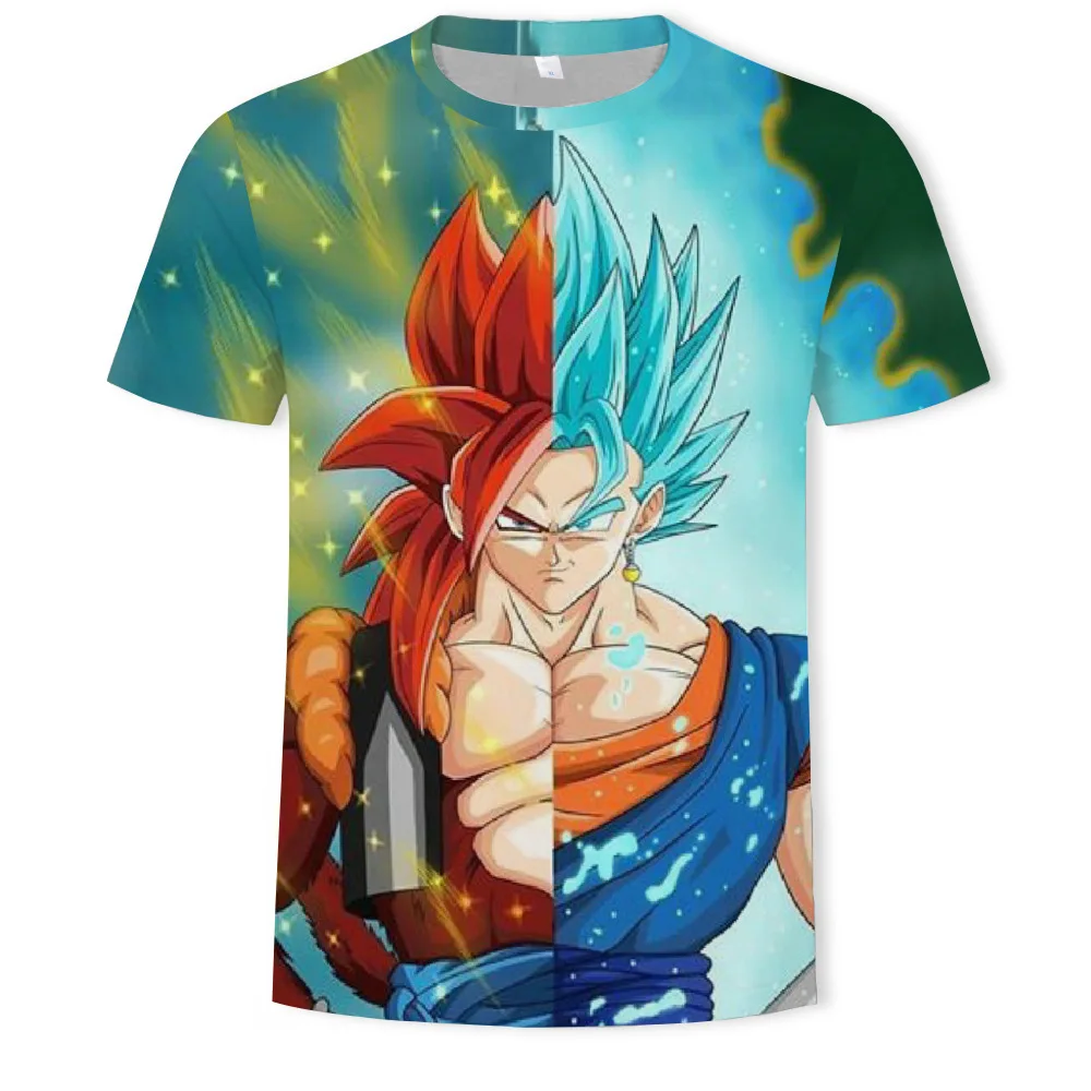 

2023 New Dragon Ball Theme Top Fashion Cartoon Anime Cool Boys Kids T-shirt Male Anime 3DT Shirt Boy Street Summer Clothing