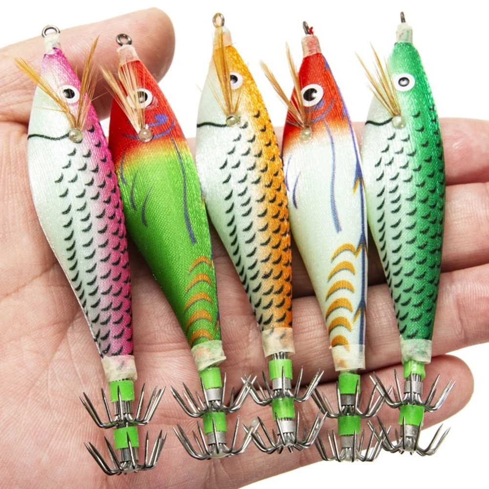 Cheap Saltwater 3D Shrimp Fishing Lure Luminous Prawn Flick Bait Squid Jig  Hook Tackle