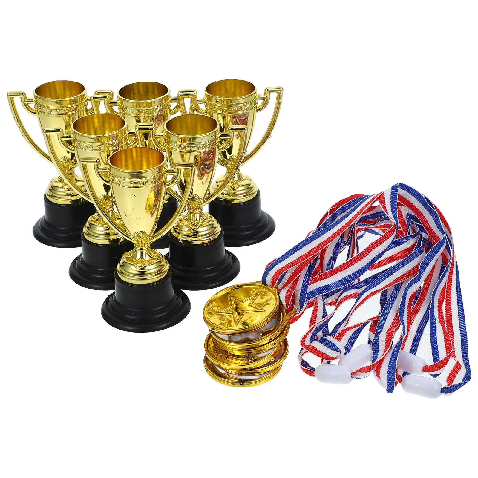 Christmas Child Stickers Children Gold Prizes Soccer Trophies Kids Awards Trophy 12 Pcs