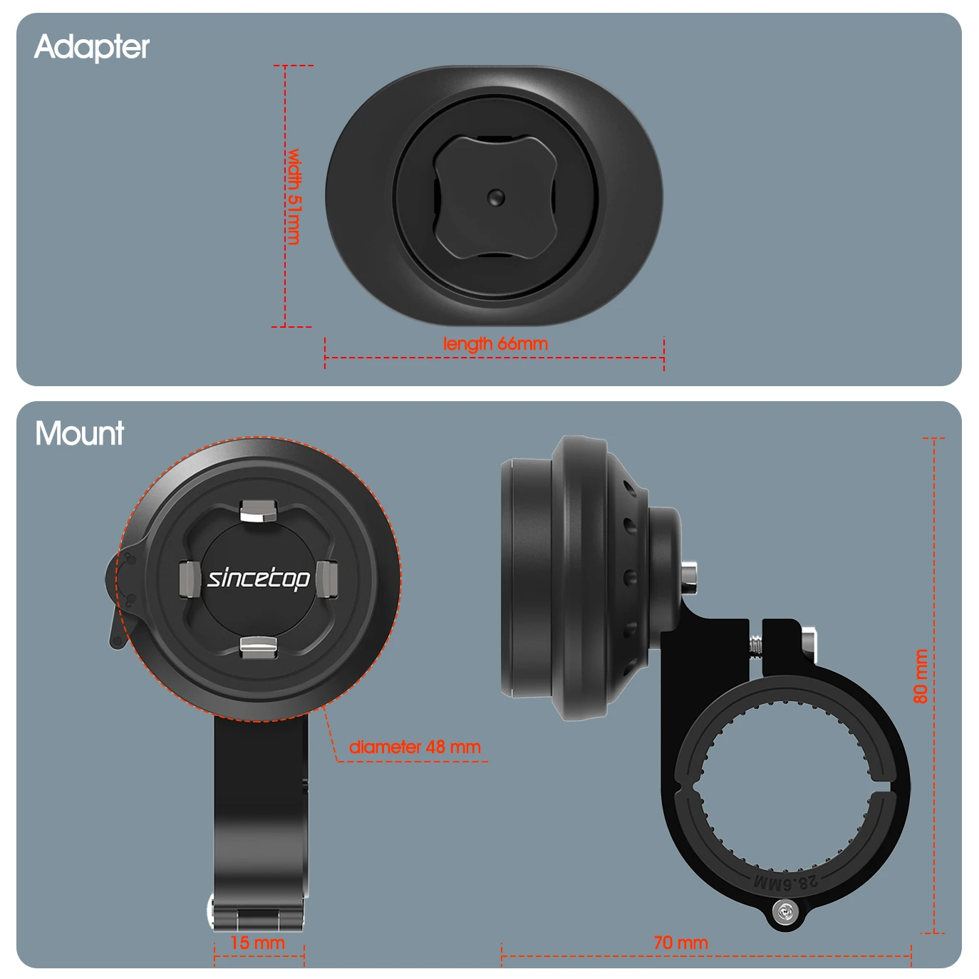 Universal Motorcycle Handlebar Phone Holder with Vibration Dampener Mountain Bike MTB Road Bicycle Motor Aluminum Mount Stand