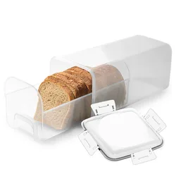 Versatile Plastic Bread and Pantry Storage Box with Sealing Lid and Tray (WHITE)