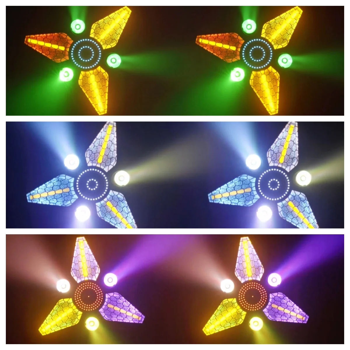 LED 280W Full Color Rotating Moving Head Light Triangle Maple Leaf Retro Lights