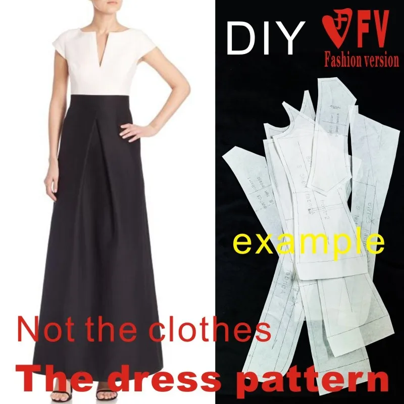Clothing pattern women's big-name skirt sewing diagram dress design drawings BLQ-401