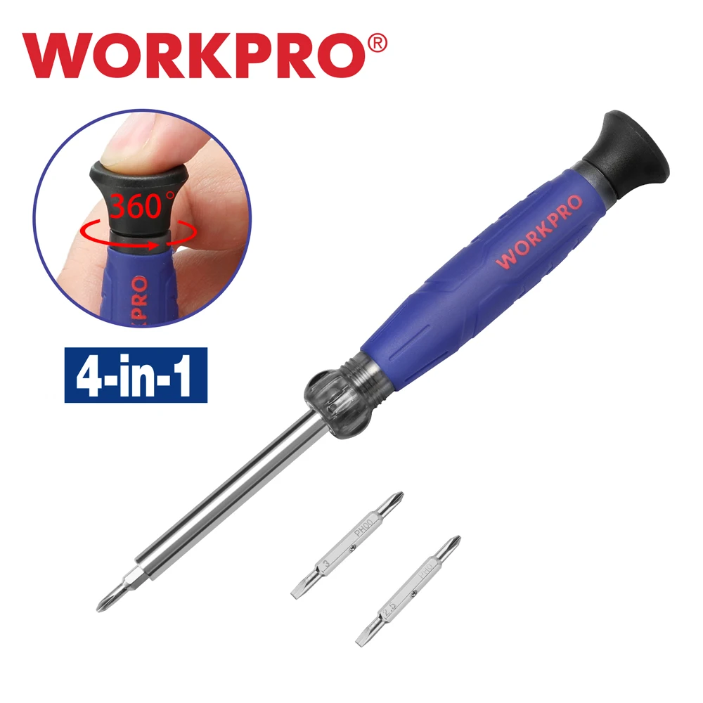WORKPRO 4 in 1 Screwdriver Kit Multi Bit Precision Screwdriver Set Phillips Screwdriver for