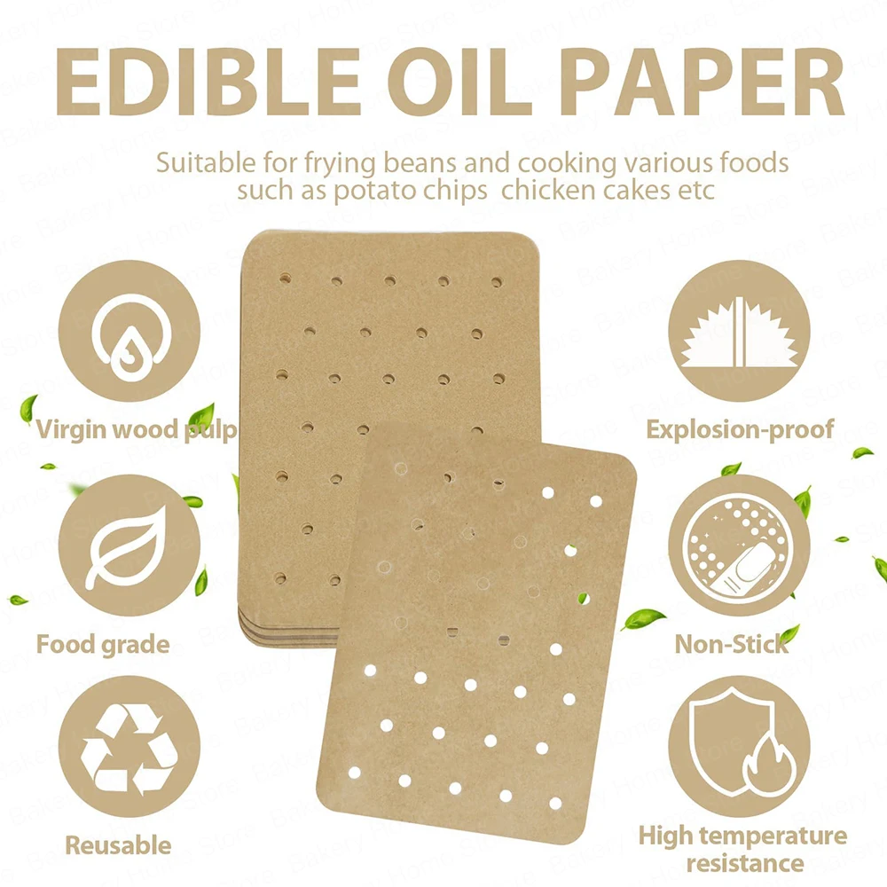 Air Fryer Baking Paper for Ninja Dual XL foodi AF300 AF400 AF451 Disposable Air Fryer Liners Fit 2-Basket 8-10QT Ninja Dual