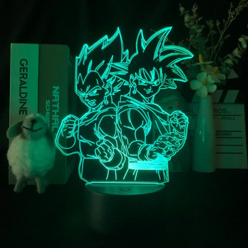 3D LED 조명 애니메이션 피규어 야간 조명 드래곤 볼 Z 킹, 어린이용 손오공, GK 베지터 책상 램프, 방 장식, 생일 선물