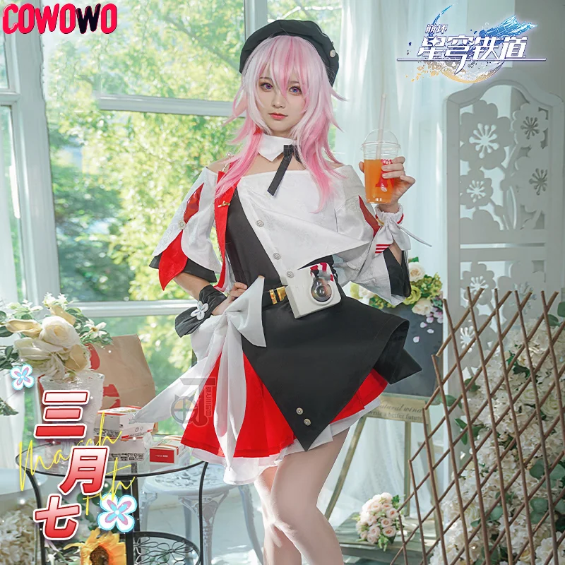 

COWOWO Honkai: Star Rail March 7th Game Suit Sweet Lovely Uniform Cosplay Costume Halloween Party Role Play Outfit Women