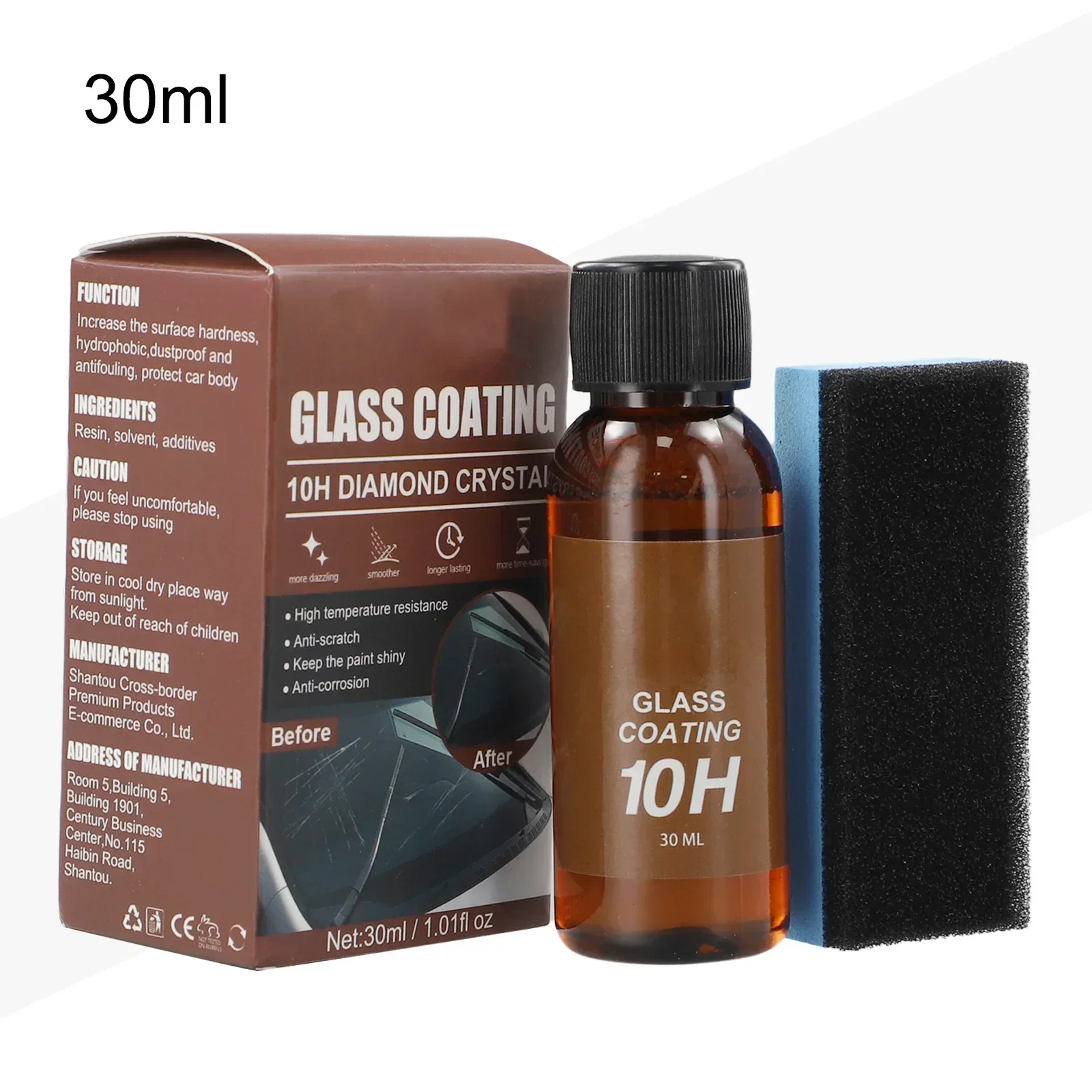 Front Windshield Ceramic Coating Car Care Ceramic Coating Front Windshield Sponge Wipe Sunroof