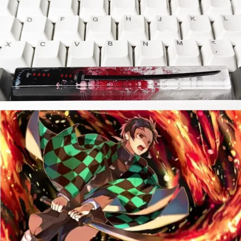 

1pc 6.25u Resin Keycap Japan Anime Demon Slayer Artisan Spacebar Keycaps for Cherry Mx Switch Mechanical Gaming Keyboard Keycap