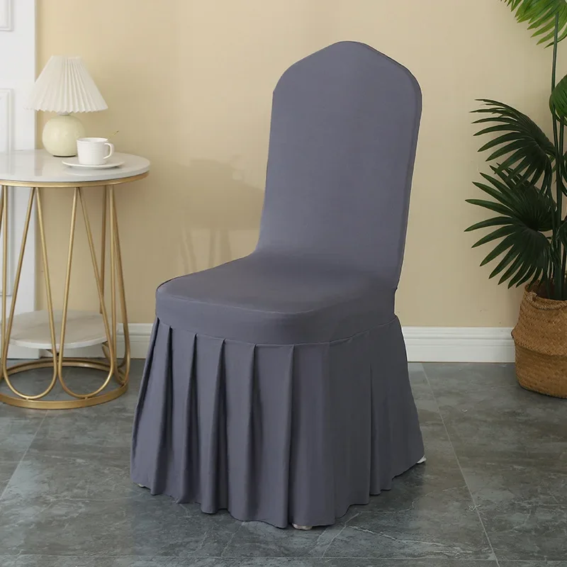 Stretch Spandex Wedding Banquet Chair Covers - Floral Pattern Party Decor Seat Slipcovers