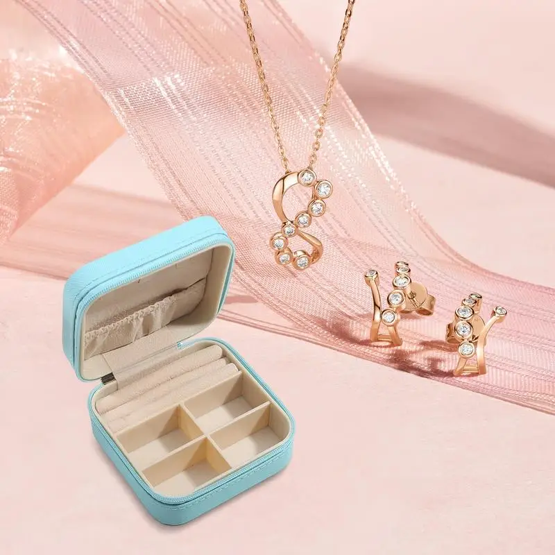 Portable Mini Jewelry Storage Box for Rings, Pendants, Earrings, Necklaces, Organizer for Birthday Festive Christmas Gifts 3