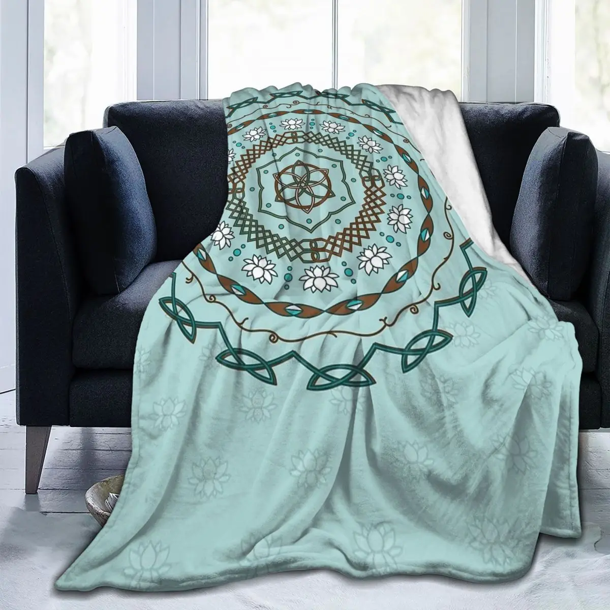 

Плед Lotus Weave, современное удобное покрывало для дивана, не скатывается