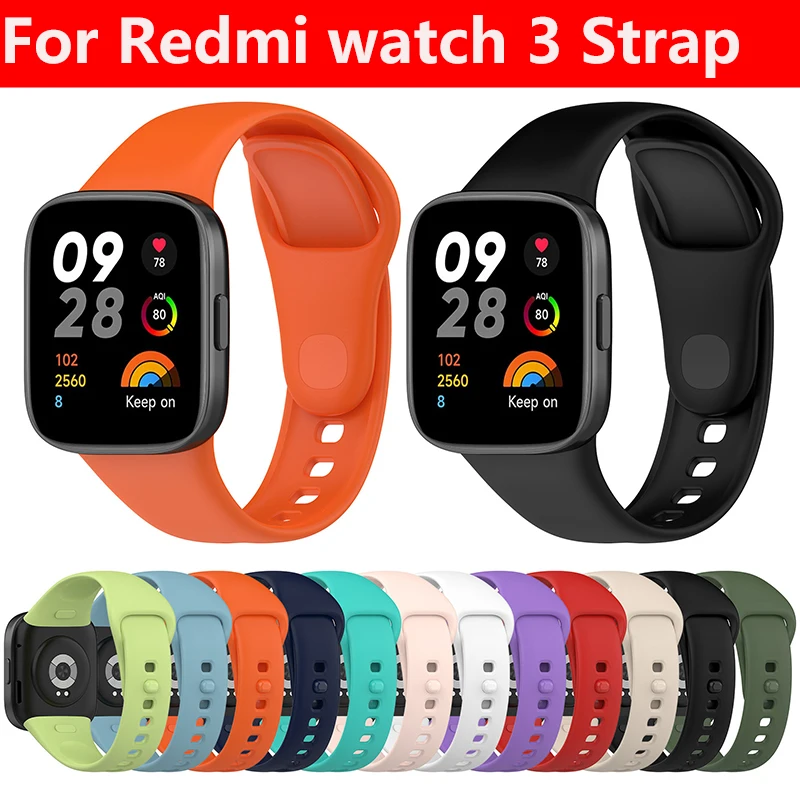 Suitable For Xiaomi Redmi Watch 3 Watch Straps Silicone Watch Band Strap Without Button Smartwatch Strap Intelligent Accessories