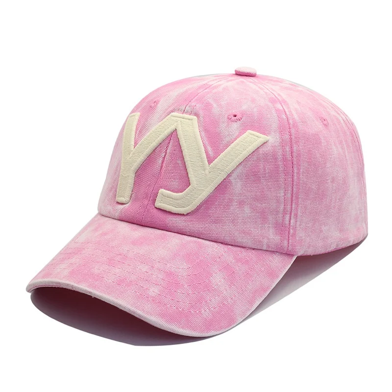 YY Letter Baseball Cap Casual Cotton Hat for Youth op Street Sle Wide Brim round Top Cap Spring Autumn Winter ex