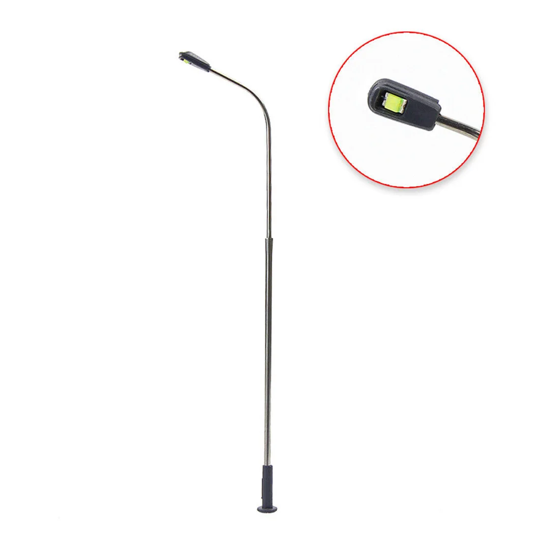 10 Stücke Modelleisenbahnlampen Warmweiß HO Maßstab Lampen Post 1:87 Straßenlaterne Gebäude Layout Zug Landschaft Garten Dekor – Detail 5
