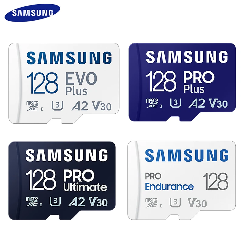 Samsung Micro Sd 32Gb 64Gb U3 A2 Scheda Di Memoria Flash 128Gb 256Gb V30 4K Micro Sd Card 512Gb Microsd Sdxc C10 U1 Tf Card