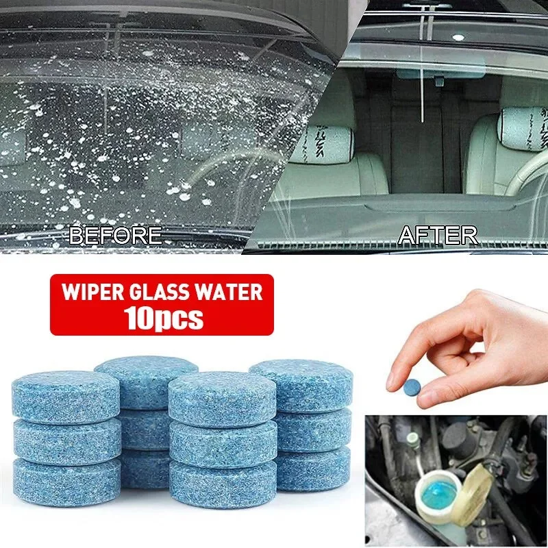 10Pcs Cleaning Tools Auto Home Window Glass Dust Washing Car Accessories Car Windscreen Effervescent Tablets Solid Cleaner Wiper