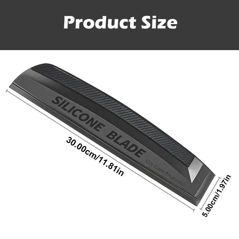 Soft Silicone Car Window Handy Squeegee Non-Scratch Auto Glass Water Wiper Drying Blade Clean Scraping Cleaner Scraper Tools