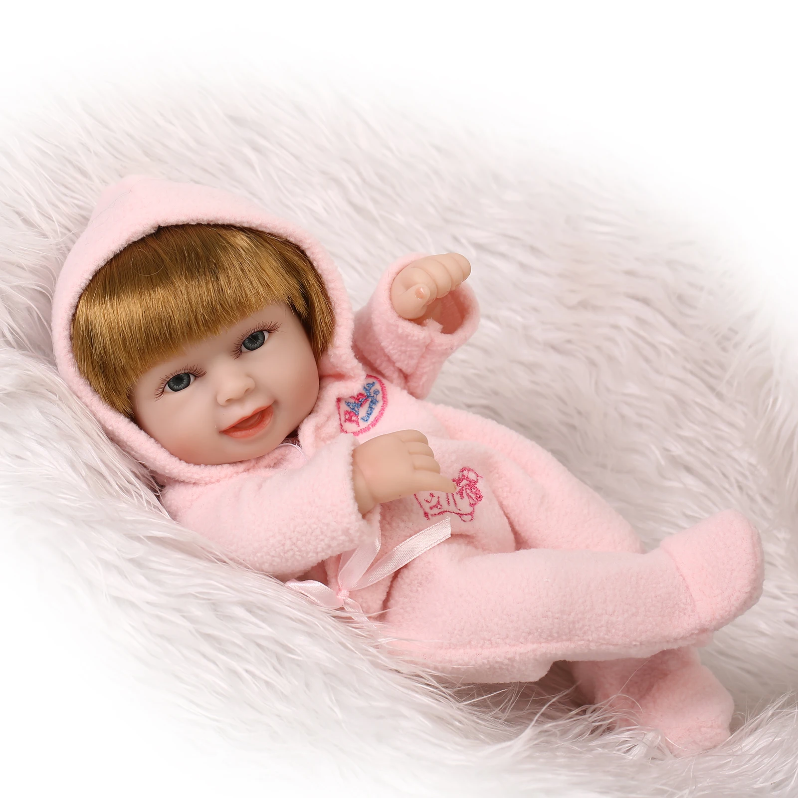 

Micro Preemie Soft Full Body Silicone Baby Doll 27cm Lifelike Mini Bebe Reborn Doll Surprice Children Anti-Stress Toys