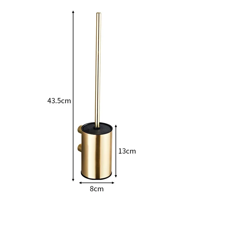 304 Stainless Steel Rose Gold Toilet Brush Wall Mounted Brushed Gold Toilet Brush Holder WC  Gun Grey Toilet Brush