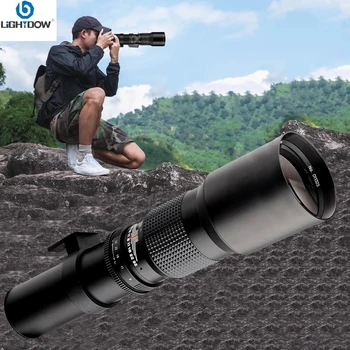 Lightdow teleobiettivo manuale 500mm F8.0 per Cannon EOS 80D 90D 90D Rebel T3 T5 T5i T6i Nikon D3500 D850 D3400 fotocamera Sony