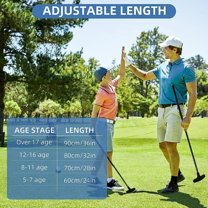 Golf Retractable Putter Adjustable Children Adult Double Sided Clubs Golf Practice Supplies