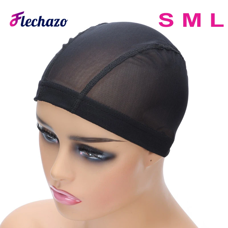 1PC Dome Mesh Wig Caps for Women Easier Sew In Black Nude Weaving Cap for Wig Making S M L Mesh Net Cap for Small Big Heads