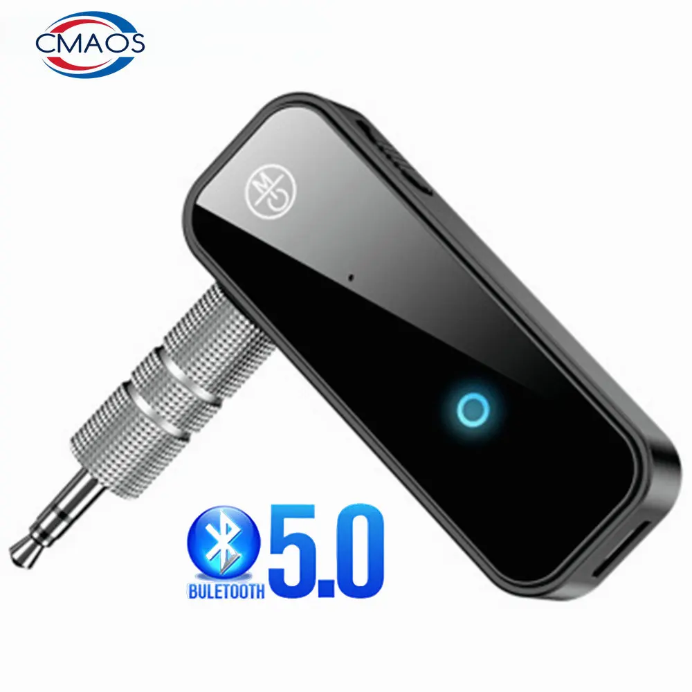 Bluetooth Audio Adapter Bluetooth 5.0 Transmitter Receiver 2 in1 Jack Wireless Adapter 3.5mm Audio AUX Adapter For Car Audio Music Aux Handsfree Headset