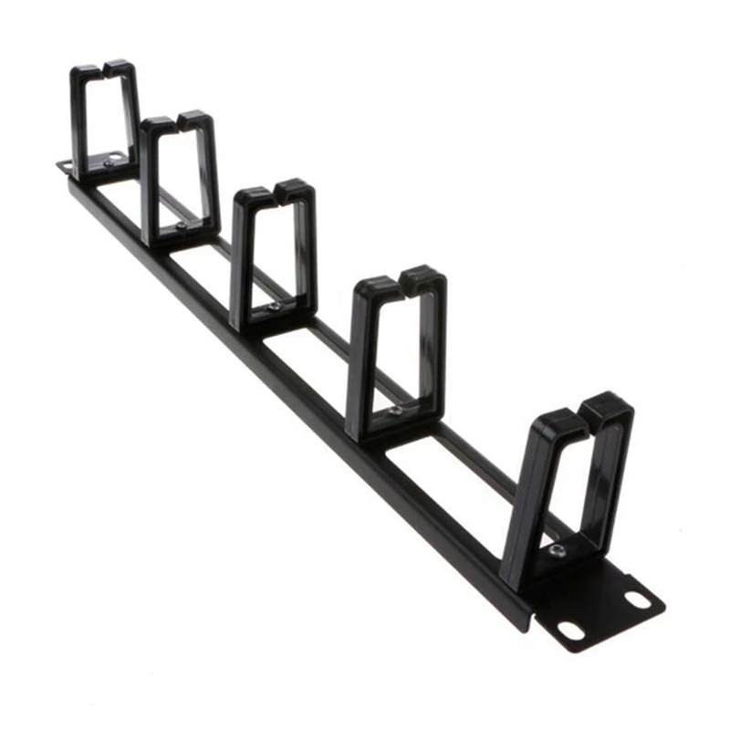 3X 19 Inch 1U Rack Cabinets Cable Management Network Organizer Hollow Metal Base Five Ring Detachable Wire Manager Frame